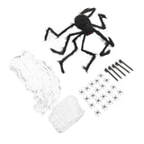 Cobweb and Spider Terror Decoration Soft with 40g Cotton White and Black Spider Cobweb Props for Halloween