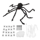 Cobweb and Spider Terror Decoration Soft with 40g Cotton White and Black Spider Cobweb Props for Halloween