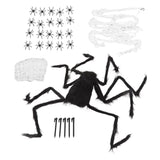 Cobweb and Spider Terror Decoration Soft with 40g Cotton White and Black Spider Cobweb Props for Halloween
