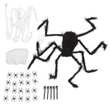 Cobweb and Spider Terror Decoration Soft with 40g Cotton White and Black Spider Cobweb Props for Halloween