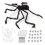 Cobweb and Spider Terror Decoration Soft with 40g Cotton White and Black Spider Cobweb Props for Halloween