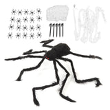 Cobweb and Spider Terror Decoration Soft with 40g Cotton White and Black Spider Cobweb Props for Halloween