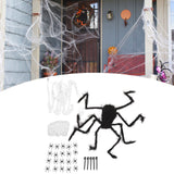 Cobweb and Spider Terror Decoration Soft with 40g Cotton White and Black Spider Cobweb Props for Halloween