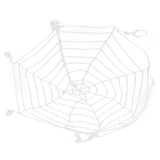 3.6m Spider Web Halloween Decorations White Round Net Spooky Cobwebs for Outdoor Indoor Party Yard - 45-Degree Angle