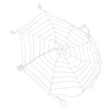 3.6m Spider Web Halloween Decorations White Round Net Spooky Cobwebs for Outdoor Indoor Party Yard - Low Angle