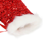 Christmas Wine Bottle Cover Beautiful Shiny Sequin Cloth Decorative Bottle Sleeve Cover for Christmas Parties Red - Extra Image
