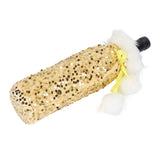 Christmas Wine Bottle Cover Beautiful Shiny Sequin Cloth Decorative Bottle Sleeve Cover for Christmas Parties Gold - Side View