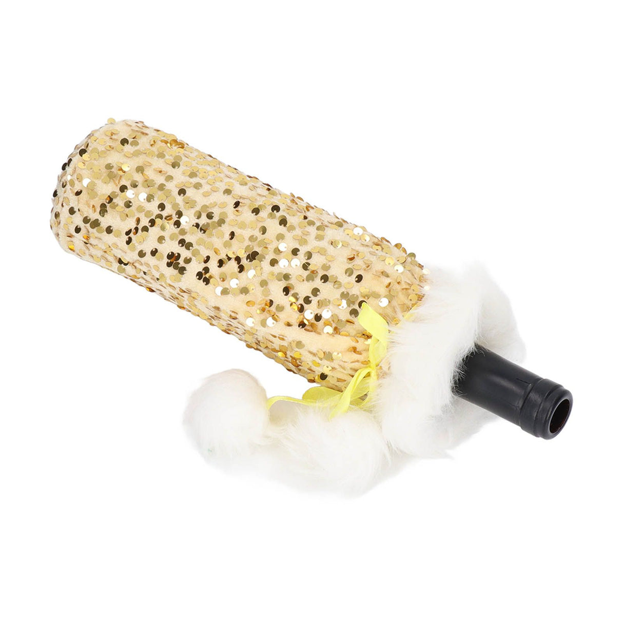 Christmas Wine Bottle Cover Beautiful Shiny Sequin Cloth Decorative Bottle Sleeve Cover for Christmas Parties Gold
