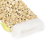 Christmas Wine Bottle Cover Beautiful Shiny Sequin Cloth Decorative Bottle Sleeve Cover for Christmas Parties Gold - Extra Image