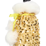 Christmas Wine Bottle Cover Beautiful Shiny Sequin Cloth Decorative Bottle Sleeve Cover for Christmas Parties Gold