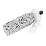 Christmas Wine Bottle Cover Beautiful Shiny Sequin Cloth Decorative Bottle Sleeve Cover for Christmas Parties Silver