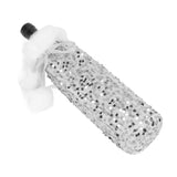 Christmas Wine Bottle Cover Beautiful Shiny Sequin Cloth Decorative Bottle Sleeve Cover for Christmas Parties Silver