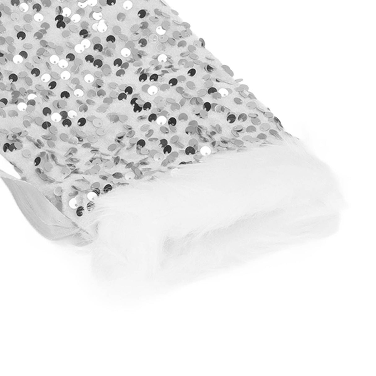 Christmas Wine Bottle Cover Beautiful Shiny Sequin Cloth Decorative Bottle Sleeve Cover for Christmas Parties Silver