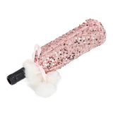 Christmas Wine Bottle Cover Beautiful Shiny Sequin Cloth Decorative Bottle Sleeve Cover for Christmas Parties Rose Gold - Close-Up Angle