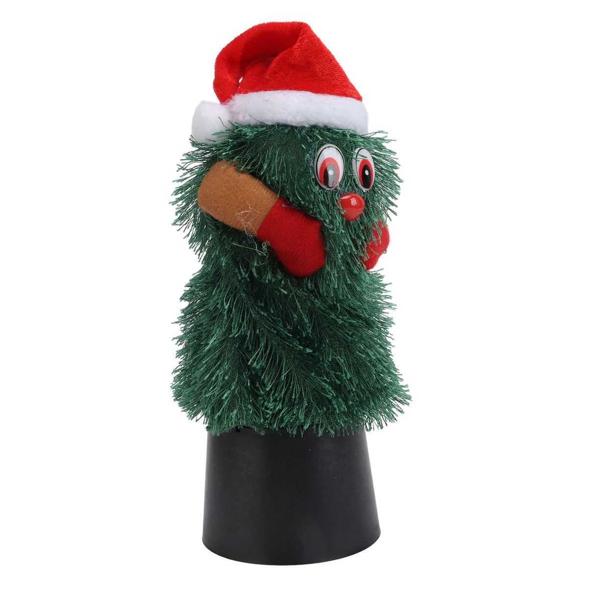 Tabletop Christmas Tree Musical Rotatable Cute Plant Shape Christmas Tree Figurine Decoration