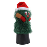 Tabletop Christmas Tree Musical Rotatable Cute Plant Shape Christmas Tree Figurine Decoration - Top-Down View