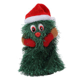 Tabletop Christmas Tree Musical Rotatable Cute Plant Shape Christmas Tree Figurine Decoration - Rear View