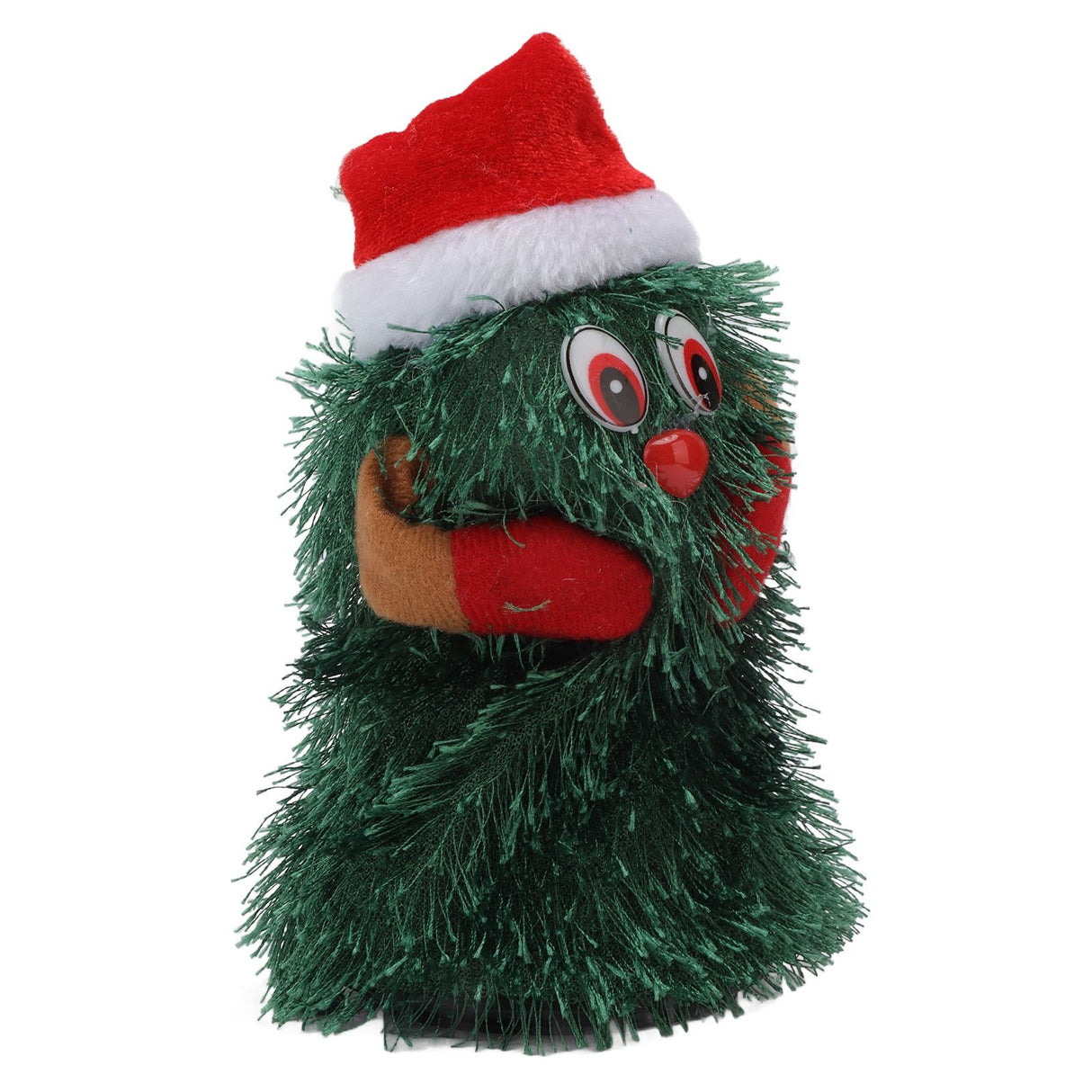 Tabletop Christmas Tree Musical Rotatable Cute Plant Shape Christmas Tree Figurine Decoration