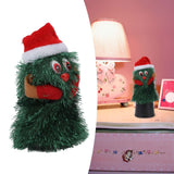 Tabletop Christmas Tree Musical Rotatable Cute Plant Shape Christmas Tree Figurine Decoration - Extra Image