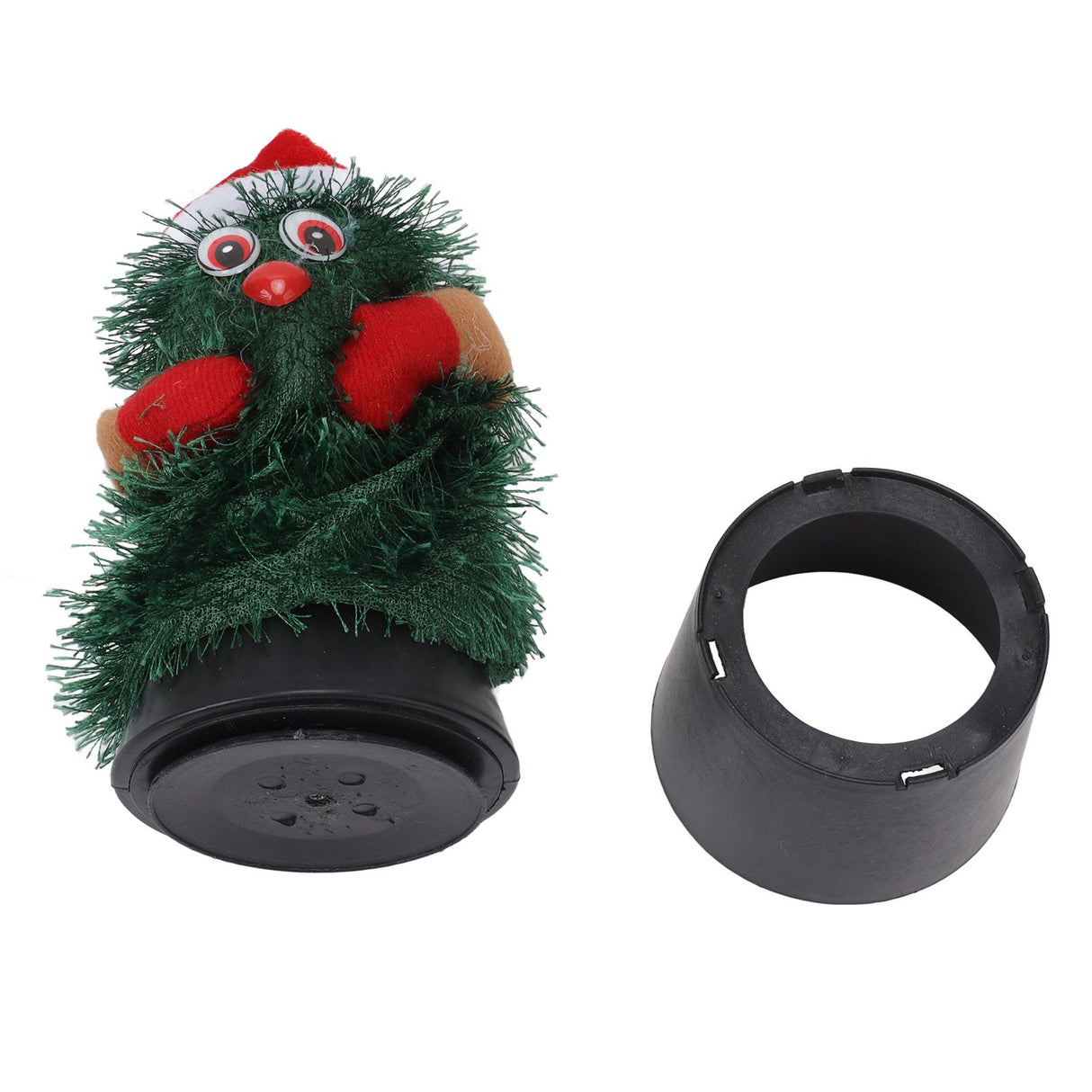 Tabletop Christmas Tree Musical Rotatable Cute Plant Shape Christmas Tree Figurine Decoration