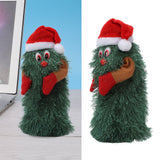 Tabletop Christmas Tree Musical Rotatable Cute Plant Shape Christmas Tree Figurine Decoration