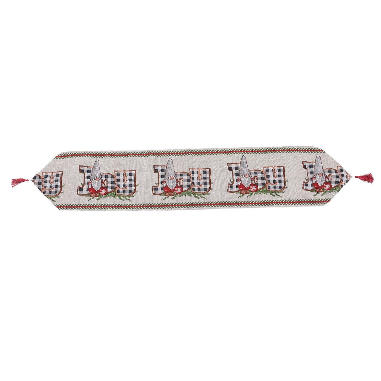 Christmas Table Runner Reusable Washable 1.8m Long Knitted Fabric Table Runner Holiday for Home Cafe Type 2