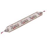 Christmas Table Runner Reusable Washable 1.8m Long Knitted Fabric Table Runner Holiday for Home Cafe Type 2 - Front View