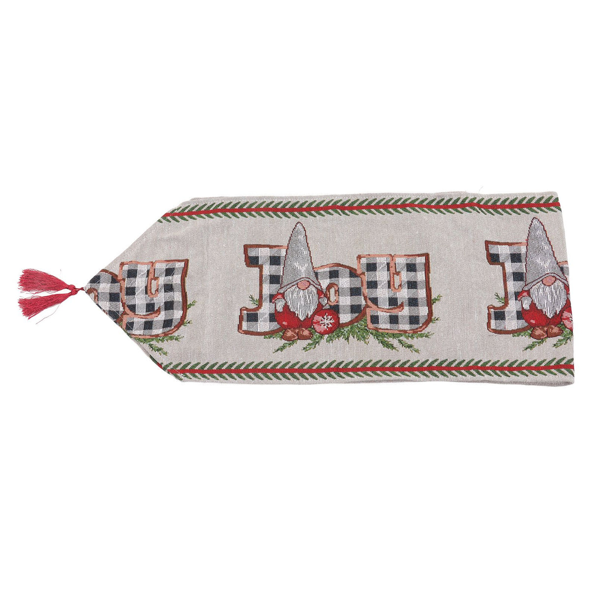 Christmas Table Runner Reusable Washable 1.8m Long Knitted Fabric Table Runner Holiday for Home Cafe Type 2