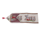 Christmas Table Runner Reusable Washable 1.8m Long Knitted Fabric Table Runner Holiday for Home Cafe Type 2