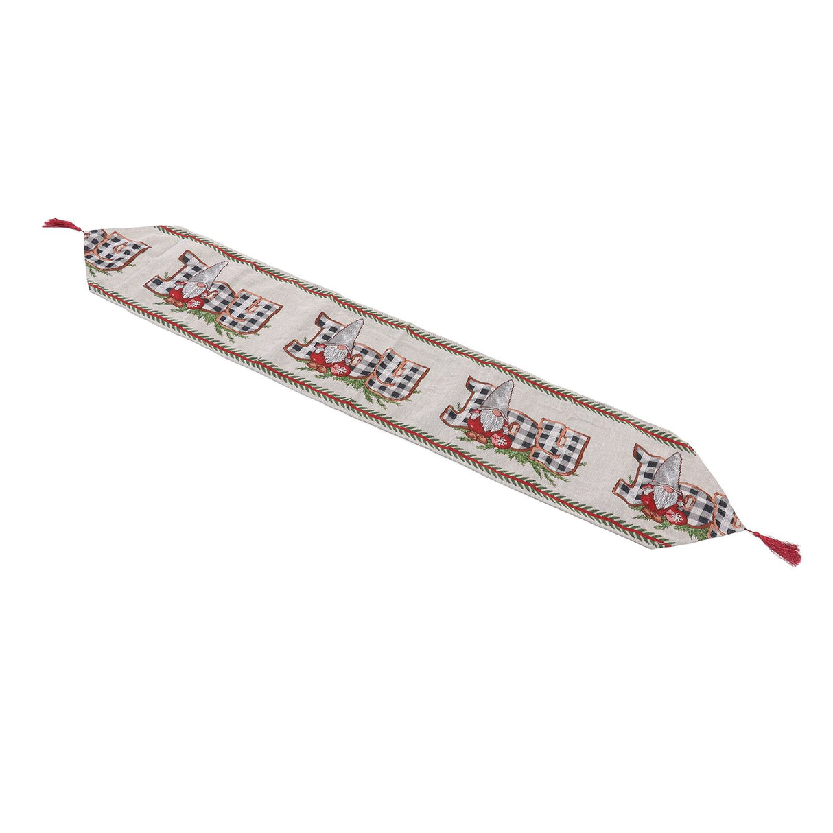Christmas Table Runner Reusable Washable 1.8m Long Knitted Fabric Table Runner Holiday for Home Cafe Type 2