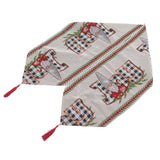 Christmas Table Runner Reusable Washable 1.8m Long Knitted Fabric Table Runner Holiday for Home Cafe Type 2 - Extra Image