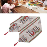 Christmas Table Runner Reusable Washable 1.8m Long Knitted Fabric Table Runner Holiday for Home Cafe Type 2