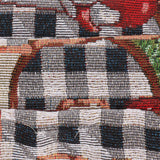 Christmas Table Runner Reusable Washable 1.8m Long Knitted Fabric Table Runner Holiday for Home Cafe Type 2