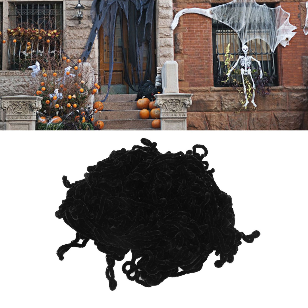 5x5m Spider Web Halloween Decoration Spooky Halloween Party Decorative Cobwebs for Indoor Outdoor Haunted Houses
