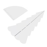 Handmade Christmas Tree Quilting Set Transparent Acrylic DIY Sewing Pattern Template Ruler Tool Set for Bowl Mats Making S - Front View