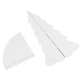 Handmade Christmas Tree Quilting Set Transparent Acrylic DIY Sewing Pattern Template Ruler Tool Set for Bowl Mats Making S