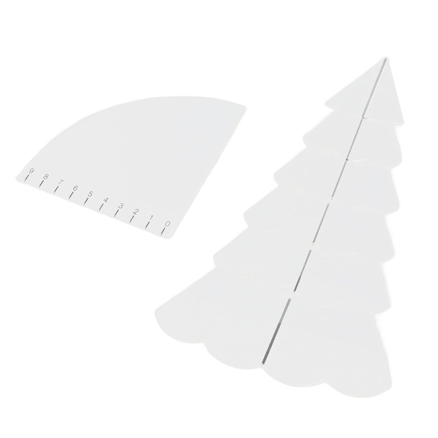 Handmade Christmas Tree Quilting Set Transparent Acrylic DIY Sewing Pattern Template Ruler Tool Set for Bowl Mats Making S