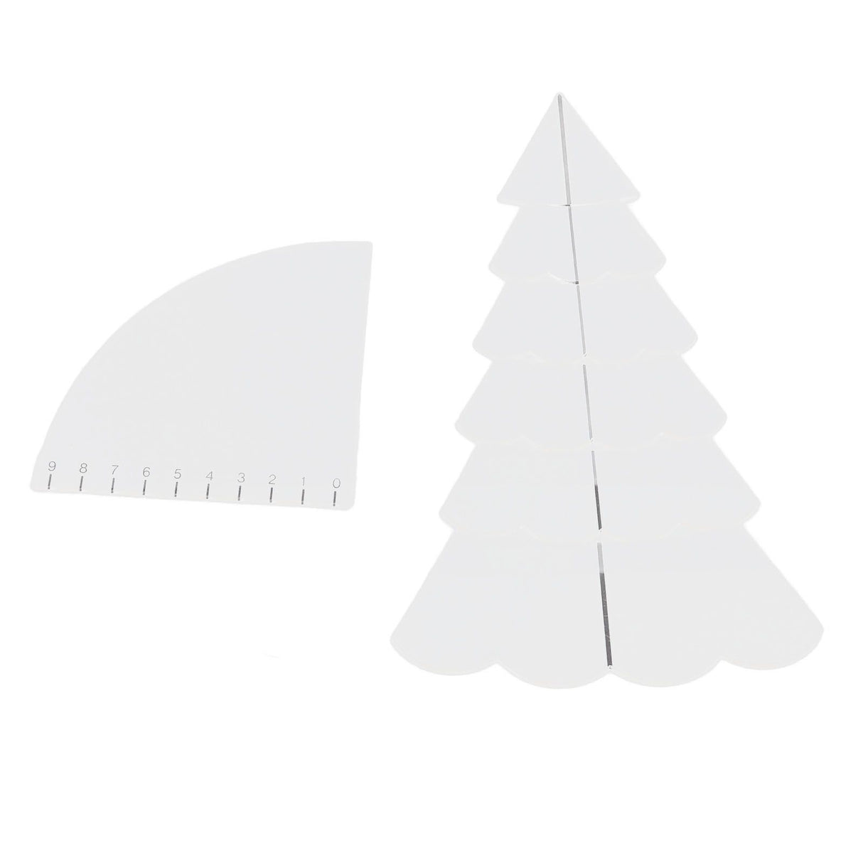 Handmade Christmas Tree Quilting Set Transparent Acrylic DIY Sewing Pattern Template Ruler Tool Set for Bowl Mats Making S