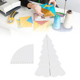 Handmade Christmas Tree Quilting Set Transparent Acrylic DIY Sewing Pattern Template Ruler Tool Set for Bowl Mats Making S - Extra Image