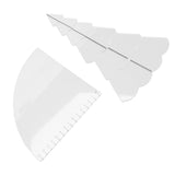 Handmade Christmas Tree Quilting Set Transparent Acrylic DIY Sewing Pattern Template Ruler Tool Set for Bowl Mats Making M - Side View