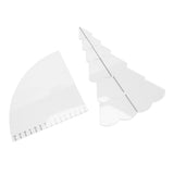 Handmade Christmas Tree Quilting Set Transparent Acrylic DIY Sewing Pattern Template Ruler Tool Set for Bowl Mats Making M