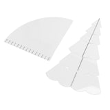 Handmade Christmas Tree Quilting Set Transparent Acrylic DIY Sewing Pattern Template Ruler Tool Set for Bowl Mats Making M