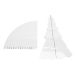 Handmade Christmas Tree Quilting Set Transparent Acrylic DIY Sewing Pattern Template Ruler Tool Set for Bowl Mats Making M - Close-Up Angle
