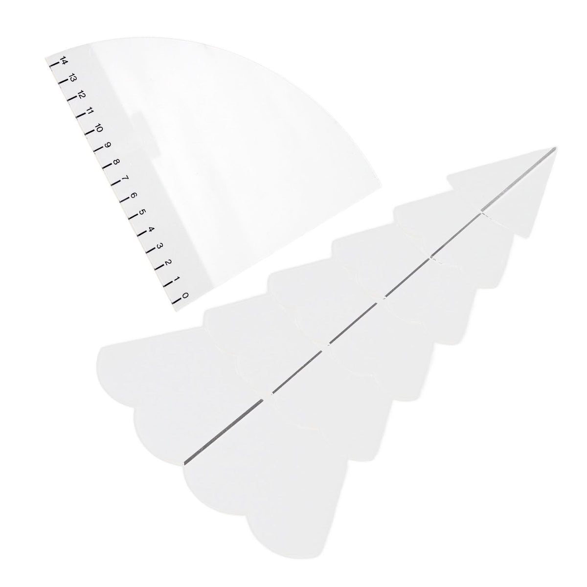 Handmade Christmas Tree Quilting Set Transparent Acrylic DIY Sewing Pattern Template Ruler Tool Set for Bowl Mats Making M