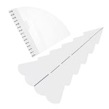 Handmade Christmas Tree Quilting Set Transparent Acrylic DIY Sewing Pattern Template Ruler Tool Set for Bowl Mats Making M - Low Angle