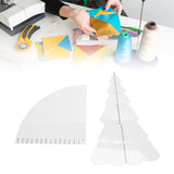 Handmade Christmas Tree Quilting Set Transparent Acrylic DIY Sewing Pattern Template Ruler Tool Set for Bowl Mats Making M
