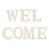 7PCS Welcome Sign Plywood 2mm Thickness Unpainted Welcome Decorative Letters for Wedding Party
