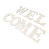 7PCS Welcome Sign Plywood 2mm Thickness Unpainted Welcome Decorative Letters for Wedding Party - Side View