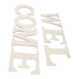 7PCS Welcome Sign Plywood 2mm Thickness Unpainted Welcome Decorative Letters for Wedding Party - Top-Down View