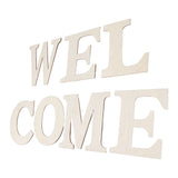 7PCS Welcome Sign Plywood 2mm Thickness Unpainted Welcome Decorative Letters for Wedding Party - 45-Degree Angle